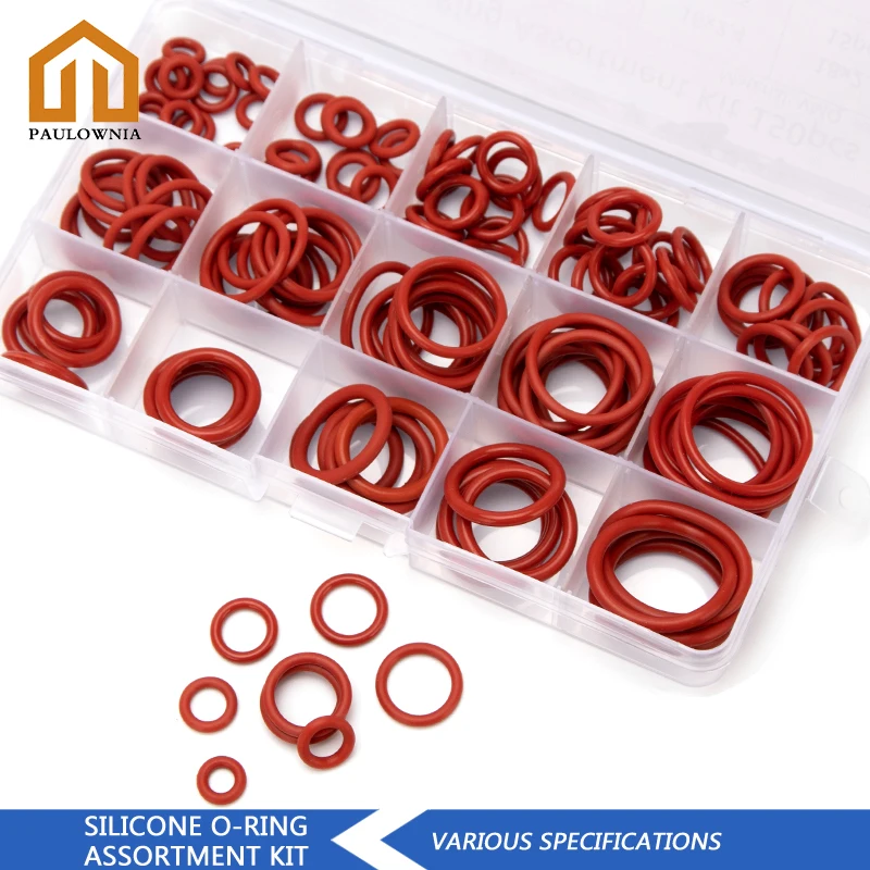 

Silicone Sealing O-rings Red CS 1.5mm 1.9mm 2.4mm 3.1mm DIY PCP Gasket Replacements 15 Sizes OD 6mm-30mm 150PCS/set HG058