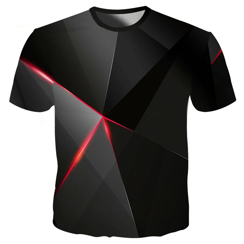 Крутая 3d футболка с геометрическим рисунком пирамиды модная летняя топ уличная