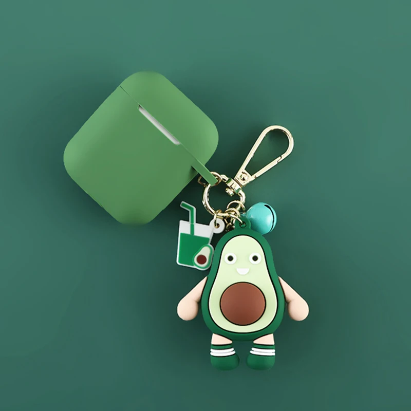 Силиконовый чехол для Apple AirPods с изображением фруктов авокадо