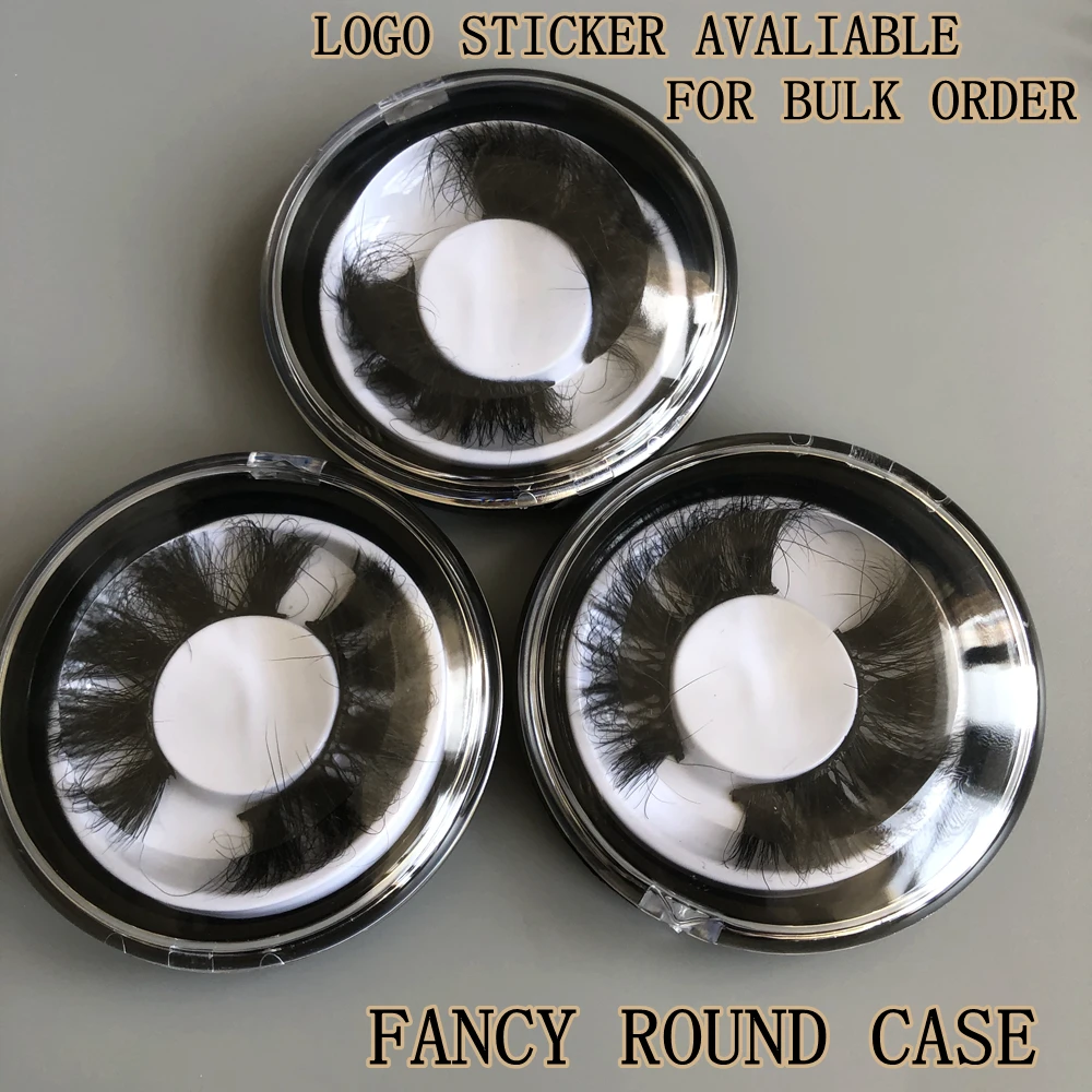 

Rainsin SF07 25MM Mink Wispy Eyelashes With Round Case Dramatic Messy Long 3d Mink False Lashes Super Fluffy Mink Eyelashes