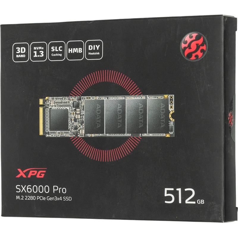 Накопитель SSD A-Data PCI-E x4 512Gb ASX6000PNP-512GT-C XPG SX6000 Pro M.2 2280 | Компьютеры и офис