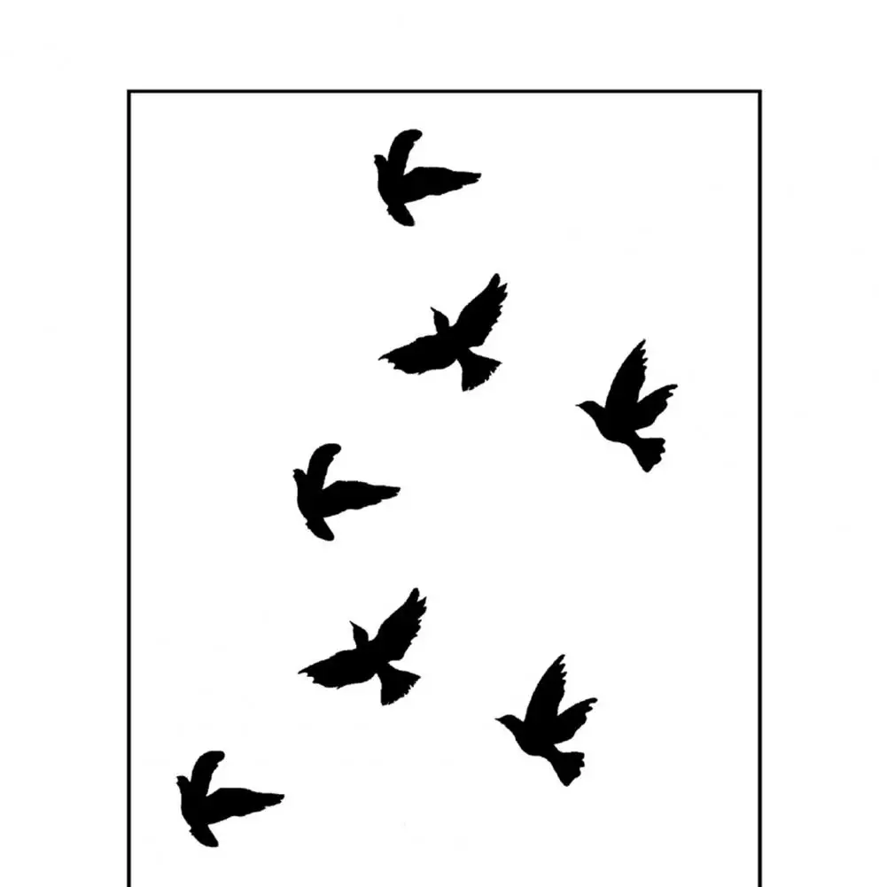 

50% Hot Sale Flying Black Bird Removable Tattoo Body Art Waterproof Sexy Transfer Sticker for Unisex