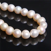 9 10mm natural pearl grade aa real freshwater pearl beads rare potato round pearl beads for jewelry making diy bracelet necklace