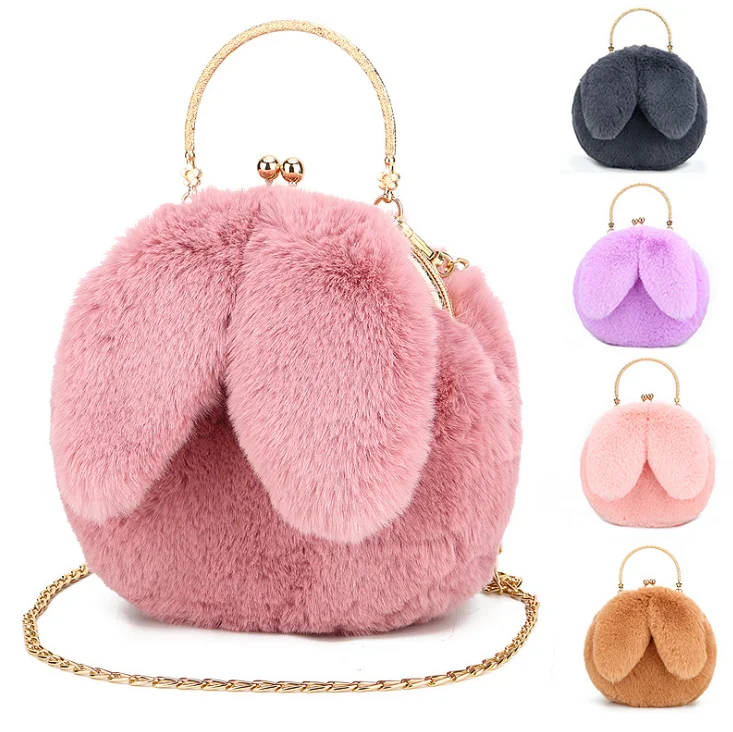 

Children Rabbit Ear Plush Bag Backpacks Children Girl Cute Bag Stuffed Rabbit Toy Children School Bag Gift Kids Toy For Little G