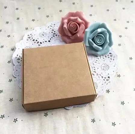 50 шт коричневые крафт-бумажные коробки Свадебные Рождественские подарочные