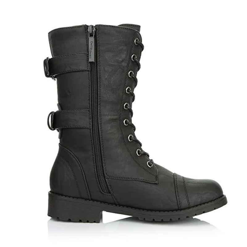 Ботинки женские на молнии военные боевые ботинки с карманами для кредитных карт