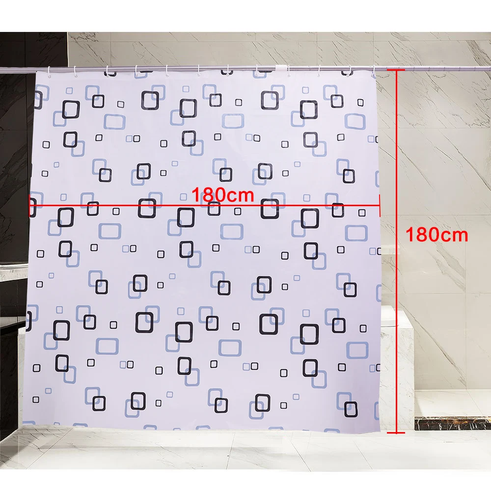 Водонепроницаемая клетчатая занавеска для душа в клетку 180*180 см | Дом и сад