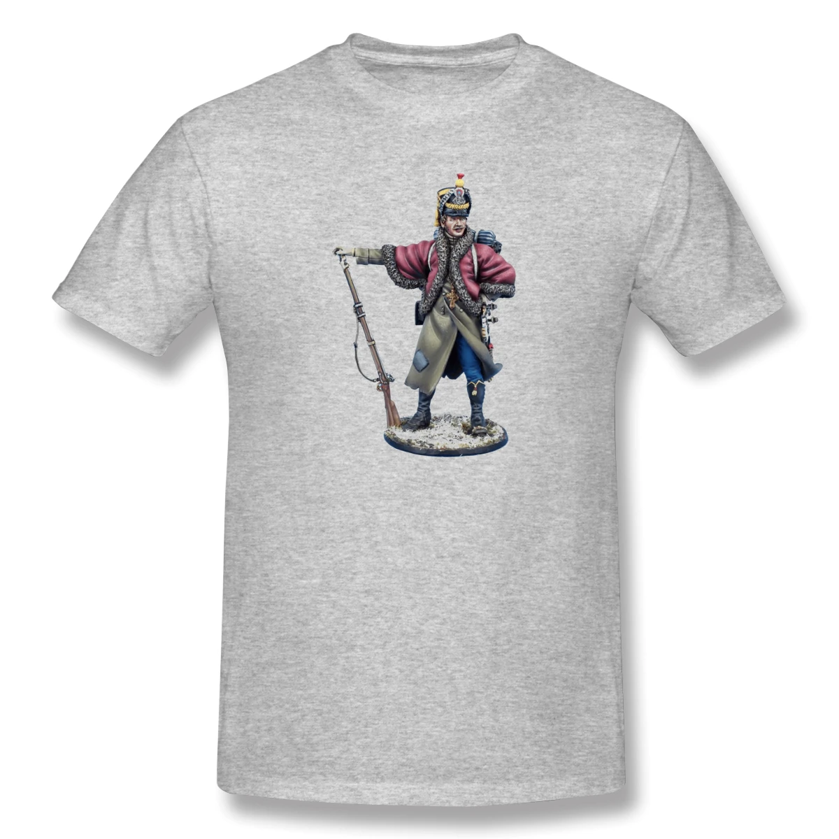 

Napoleonic French Voltigeur With Booty Humor Graphic Men's Basic Short Sleeve T-Shirt R324 Tops Tees European Size