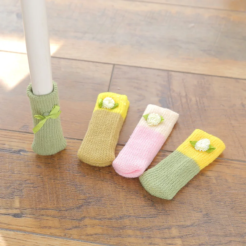 

4pcs/lot Cat Claw Chair Leg Socks Table Protector Anti Slip Mat Bumper Damper Cute Furniture Leg Feet Rug Caps Felt Pads