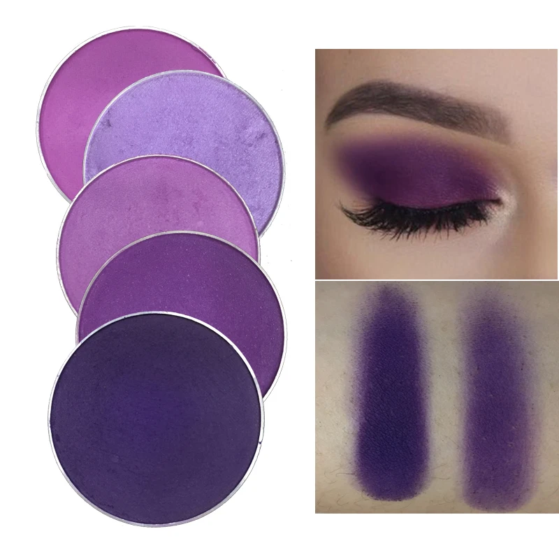 Сияющие Фиолетовые тени R &amp B пигментные водостойкие матовые для век Палетка