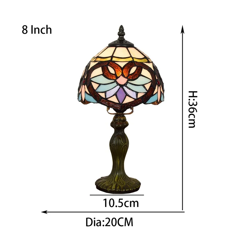 Европейский стиль ретро креативный Тиффани цветное стекло спальня прикроватная
