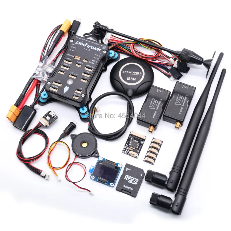 Контроллер полета Pixhawk 2.4.8 PX4 PIX 32 бит + M8N GPS 433/915 МГц 100/500 МВт радиотелеметрия