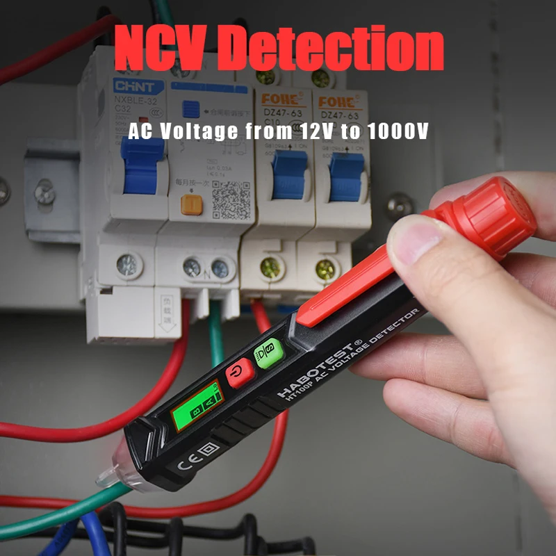Электрический тестер умный Бесконтактный индикатор фазы детектор напряжения