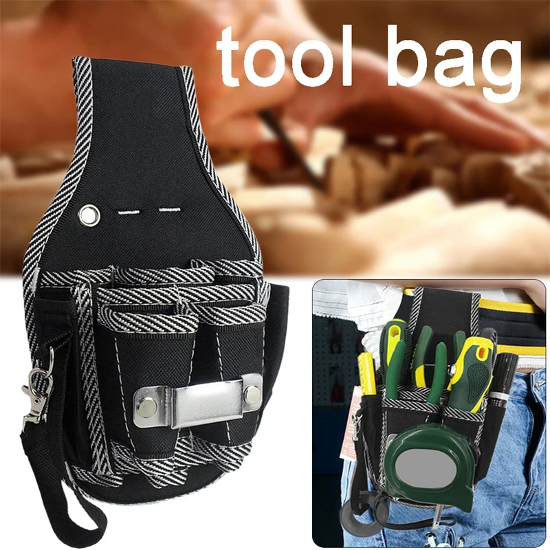 

Portable Drill Hammer Storage Carpenter Tool Bag Drill 9 In 1 Screwdriver Utility Kit Holder Waist Pocket Tool Belt Pouch Bag