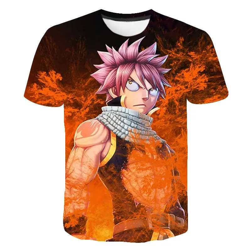 

2021 New Summer Fairy Tail Printed 3D T shirt New Boy Girl Kids Fashion Streetwear Fashion Men Women Children Cool Tops Tee