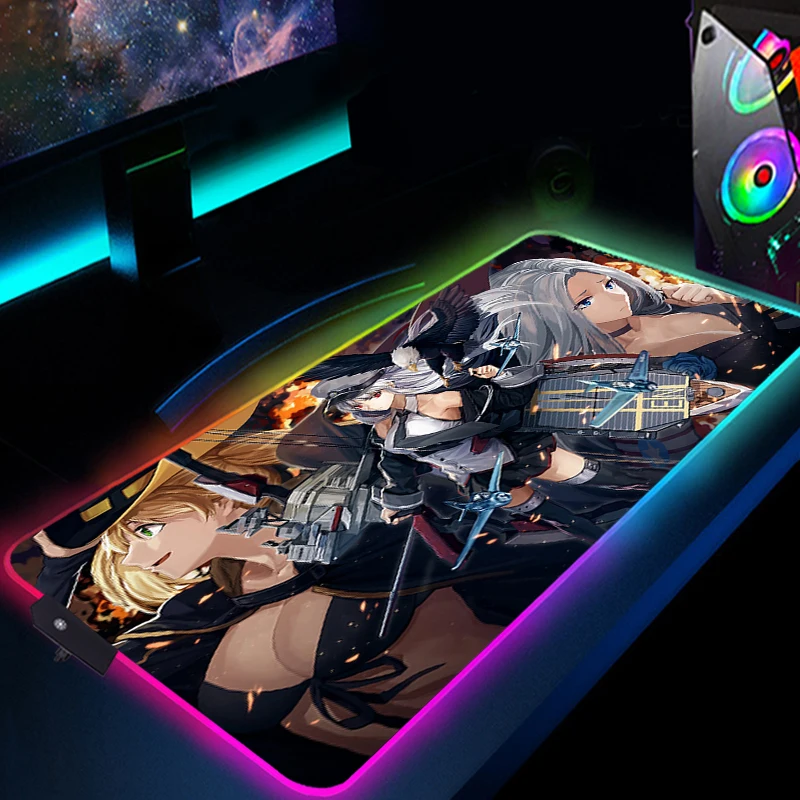 

Azur Lane Mouse Pad Gamer Anime Desk Mat Large Gaming Keyboard Mausepad RGB Mousepad Computer Accessories Mouse Mat Xxl Pad LOL