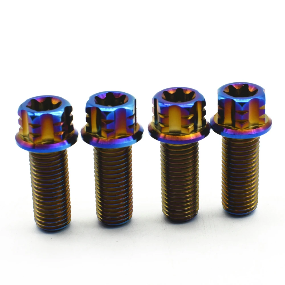 Титановые болты M6 M8 M10 x1.25 мм X1.5mm 20/25/30/35 40 фланцевая головка мотоцикла MTB винты Torx Ti