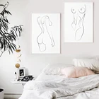 Картина на холсте с изображением женщин, абстрактная Женская фигурка, художественные принты, Постер в стиле Нордического минимализма, для спальни, декор для стен