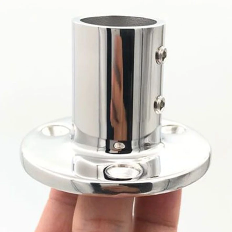 

316 Stainless Steel 90 Degree Marine Boat Hand Rail Fitting Round Stanchion Boating Tubes Base for Pipe 32 Dia