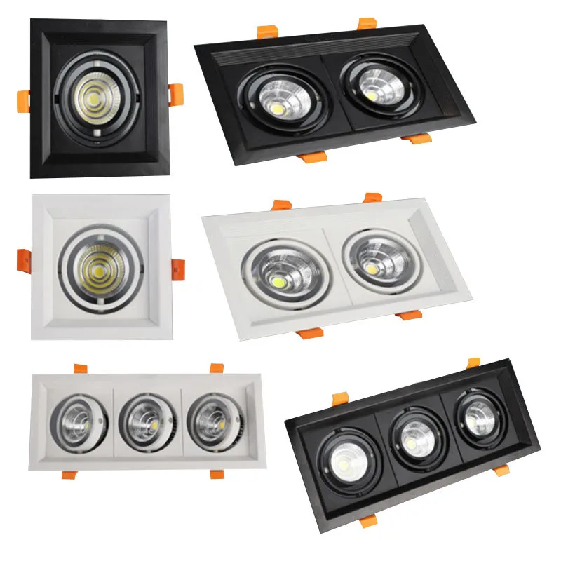 

10W 20W 30W Dimmable LED Recessed Downlight angle adjustable LED Ceiling Spot Light 3000K/4000K/6000K Black/White Housing Light