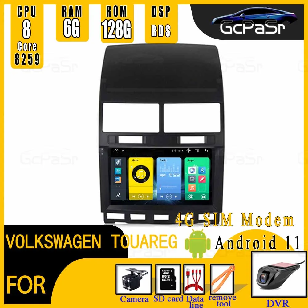 9 &quotAndroid 11 для Volkswagen Touareg GP 2002 2003 2004 2005 2006 2007 2008 2009 2010 Автомагнитола мультимедийный
