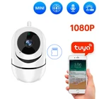 Tuya Камера 1080P IP Камера автоматическое слежение домашняя комнатная камера безопасности Камера наблюдения Беспроводной Wi-Fi Камера Видеоняни и Радионяни