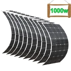 Солнечная панель батарея 12v 1000 Вт 800 Вт 500 Вт 200 Вт 100 Вт в комплекте, зарядное устройство на солнечной батарее, домашняя энергосистема для автомобилей, лодок, фургонов, кемпинга, отдыха на природе