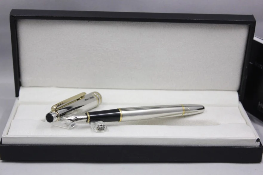 

Wakaka Pen 163 Bright silver gold clip Ballpoint Pen Roller Ball Pen Fountain Pen