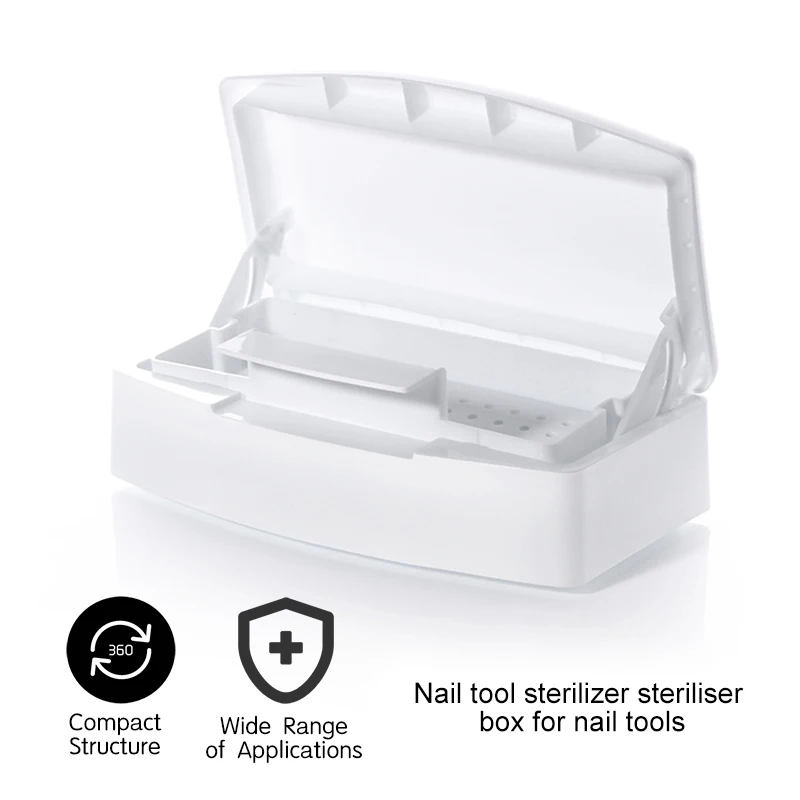 1 шт. инструменты для маникюра коробка дезинфекции сверла ногтей пинцет стрижки