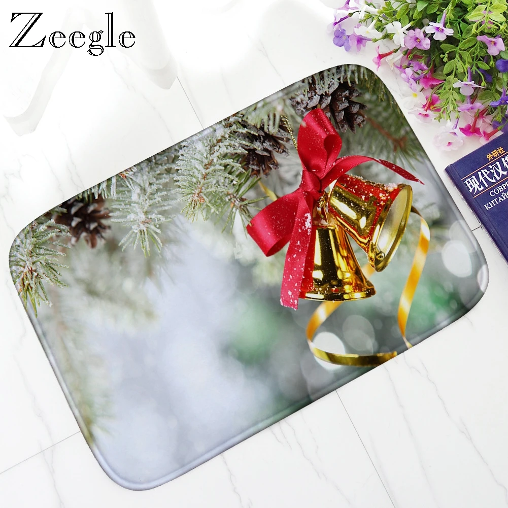Рождественский напольный коврик для наружных дверей домашний декор ног входной