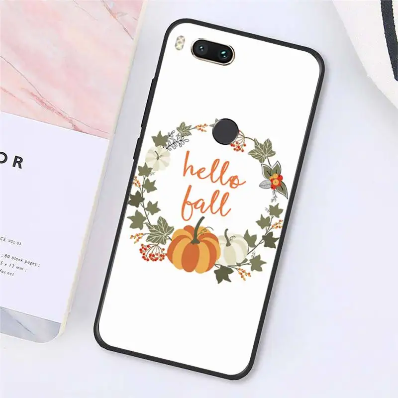 

Pumpkin happy autumn fall Phone Case For Xiaomi Redmi note 7 8 9 t k30 max3 9 s 10 pro lite Luxury brand shell funda coque