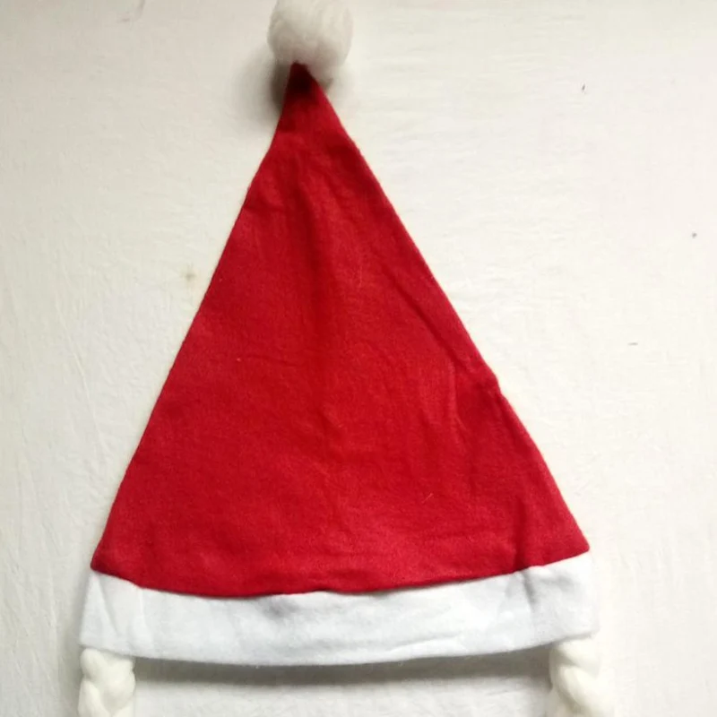 10 шт./лот Рождественские декоративные шапки с плетеным шариком детское платье