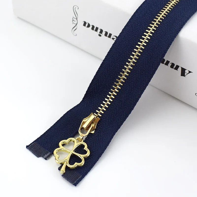 Navyblue Meetee 2 шт 40-70 см 3# Металлические молнии Open-End Авто замок золотая молния DIY сумки кошелек Декор одежды молния Швейные аксессуары ZA039 - Цвет: Navyblue