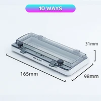 10 way circuit breaker transparent waterproof box window distribution box protect window cover monitor observation window switch