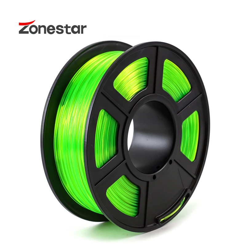 

ZONESTAR Free Shipping Overseas Warehouses PETG 1.75mm 3D Printer Filament 1kg Plastic Filament Consumables PETG
