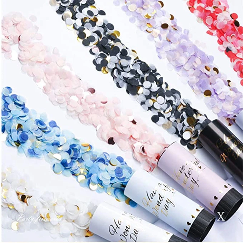 

1pc Confetti Firework Tube Wedding Birthday Party Decoration easter Baby Shower Valentine's Day Christmas Atmosphere Props Party