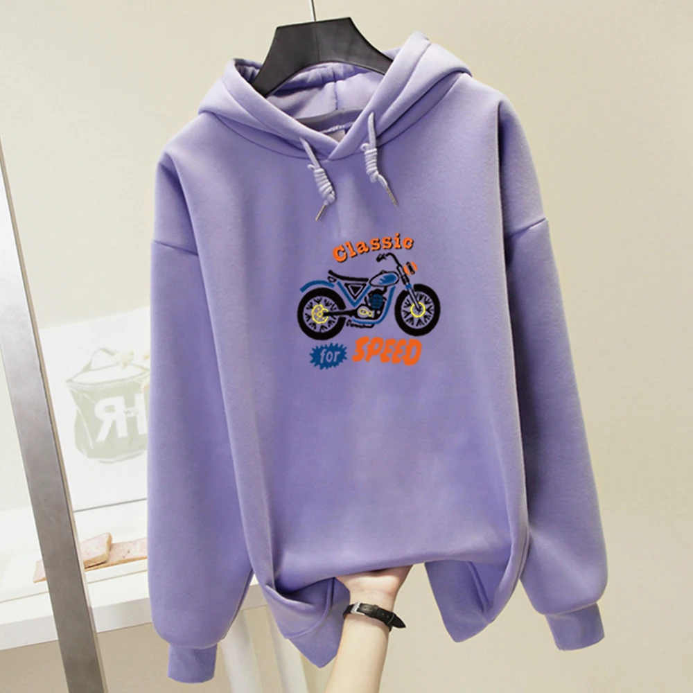 Классический теплый свитшот в стиле K-POP для скоростных надписей уличная одежда
