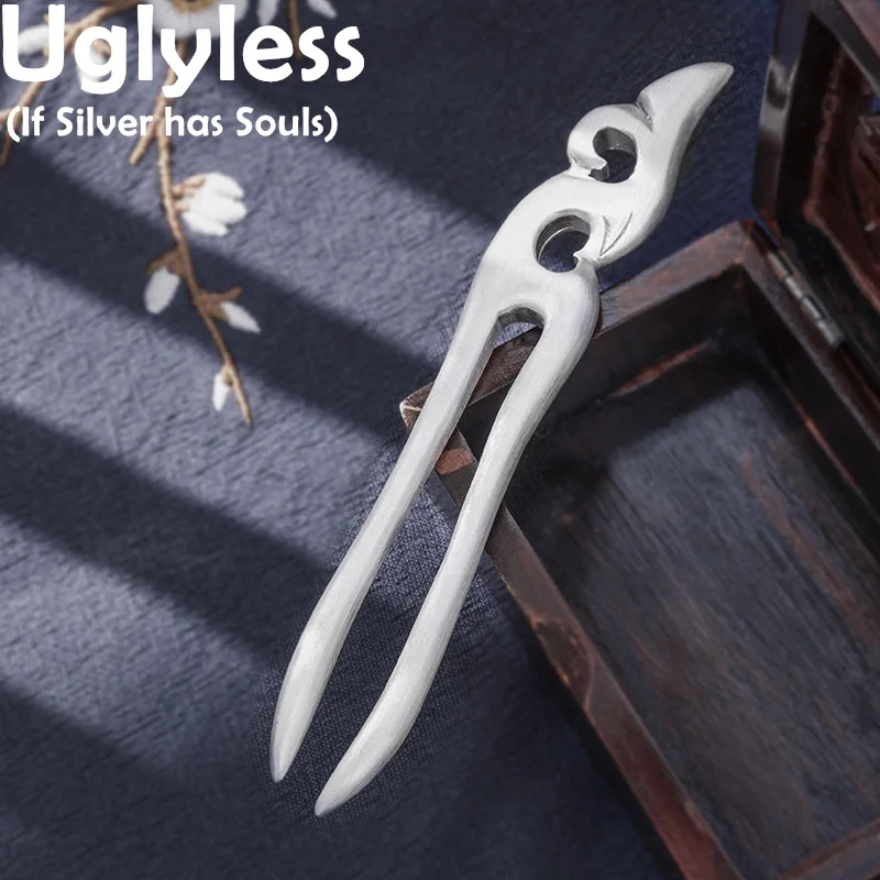 

Uglyless 999 серебро деликатные ручной работы вилки для волос Феникс для женщин 108 г супер тяжелые волосы Сделано ювелирные изделия Восточный вку...