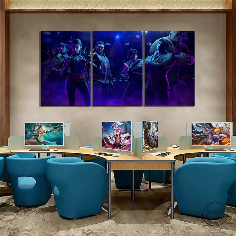 

3 шт. Saints Row The Third обновленная версия» игры плакат HD стены Картины для домашнего декора