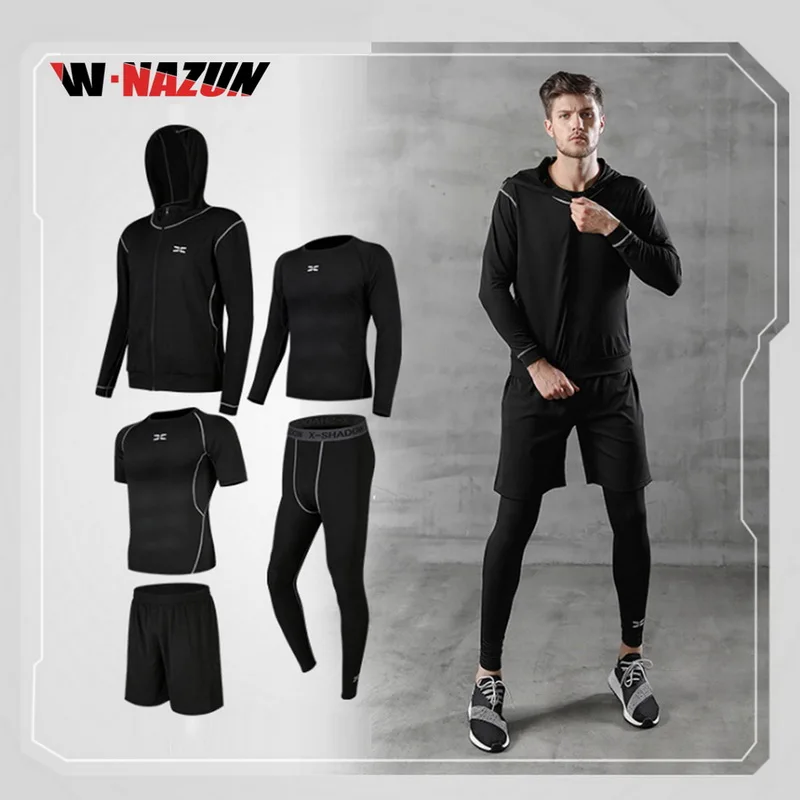 Новинка спортивный костюм однотонная черная футболка + леггинсы компрессионная