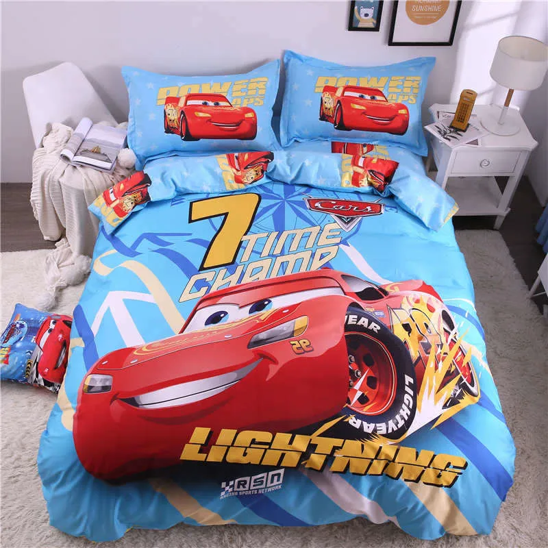 Автомобильный комплект постельного белья lightning mcqueen 4 шт. мультяшный