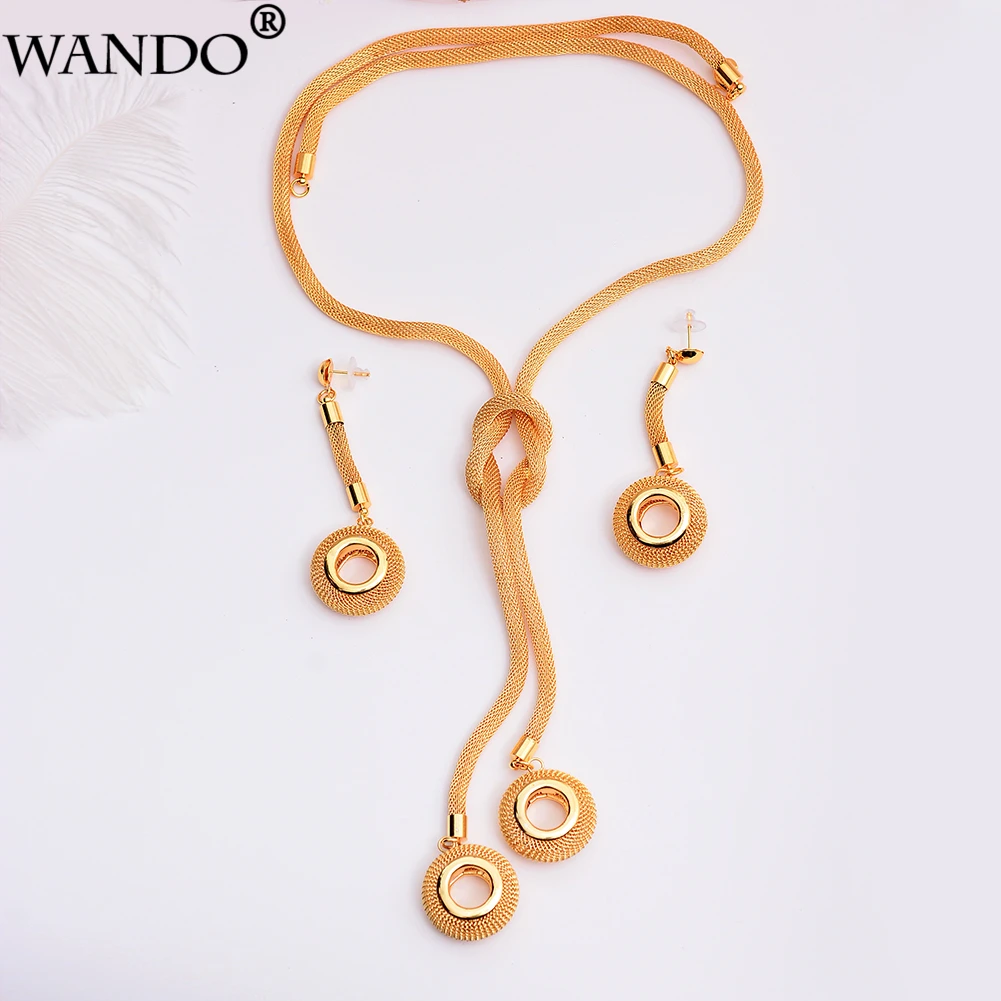WANDO золотые бусины эфиопские Женские Ювелирные наборы африканские свадебные