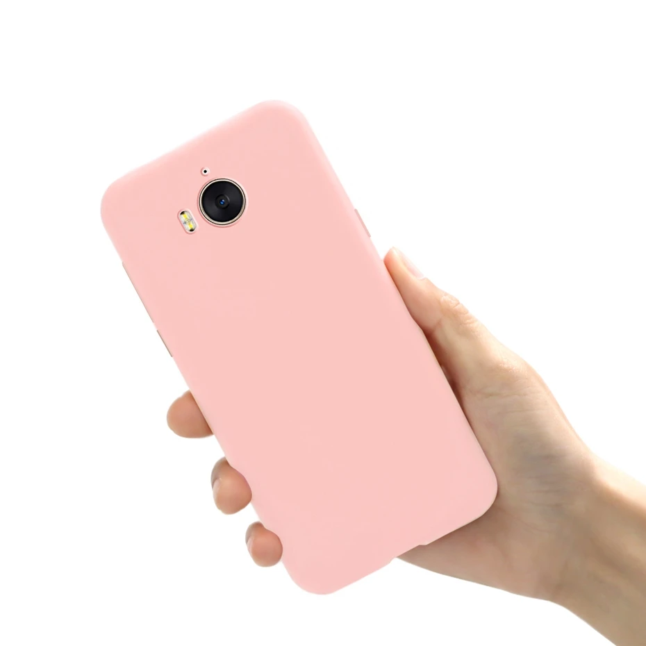 Light Pink Чехол для телефона для huawei Y5 Mya-l22 Mya-u29 huawei Y6 чехол из мягкого силикона Карамельный цвет задняя крышка для huawei Y5 чехол - Цвет: Light Pink