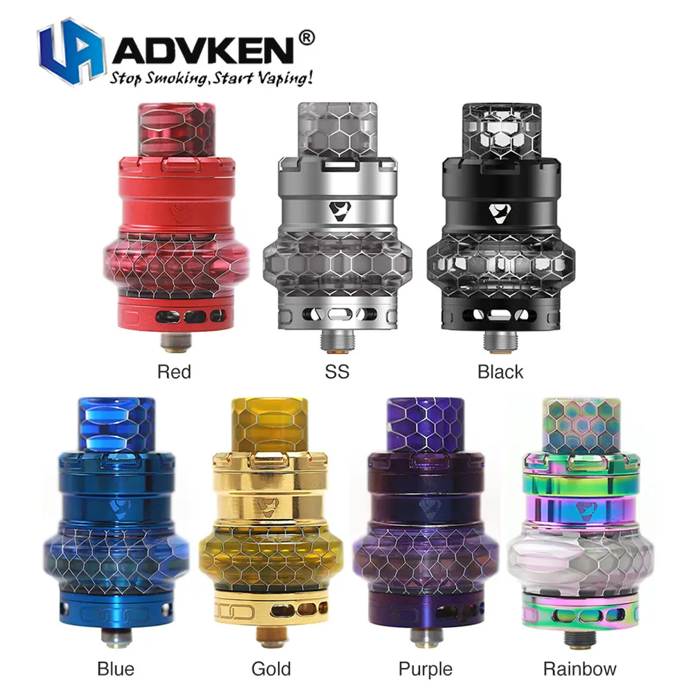 Advken Manta бак 5 мл емкость Subohm атомайзер 24 мм Диаметр с 0.16ohm 0.2ohm сетка катушка Vs Rta