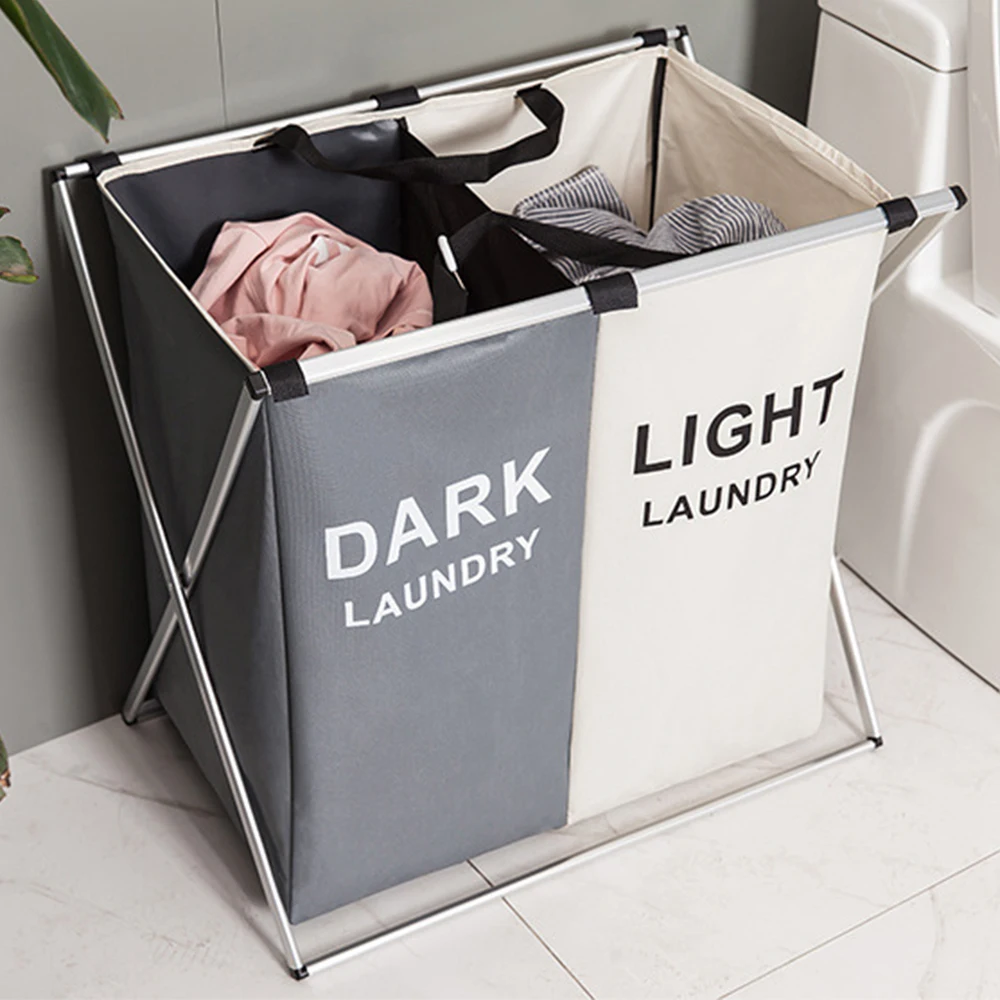 Складная корзина для грязного белья X shape Органайзер с принтом складная тремя