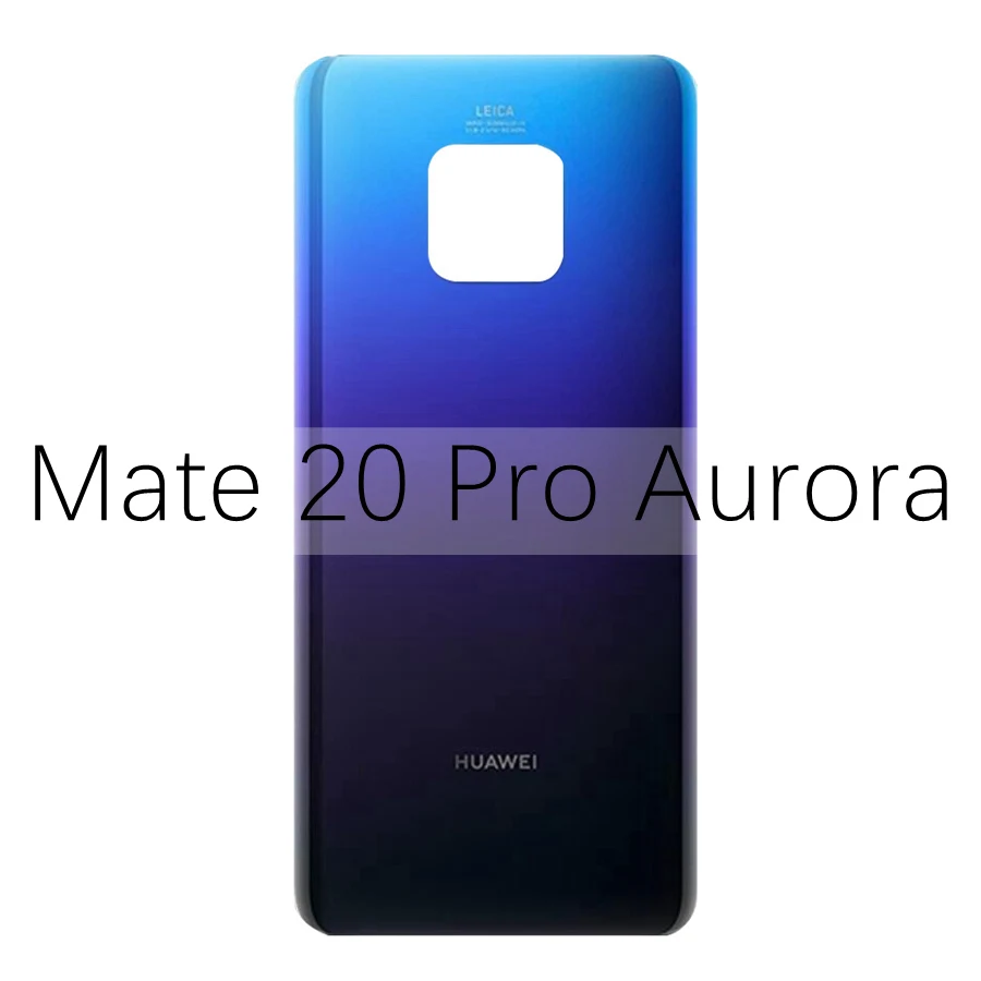 Для huawei mate 20 Pro крышка для батареи Задняя стеклянная панель Задняя Дверь Корпус чехол для huawei mate 20 Lite Крышка для батареи mate 20 окно - Цвет: Mate20 Pro Aurora