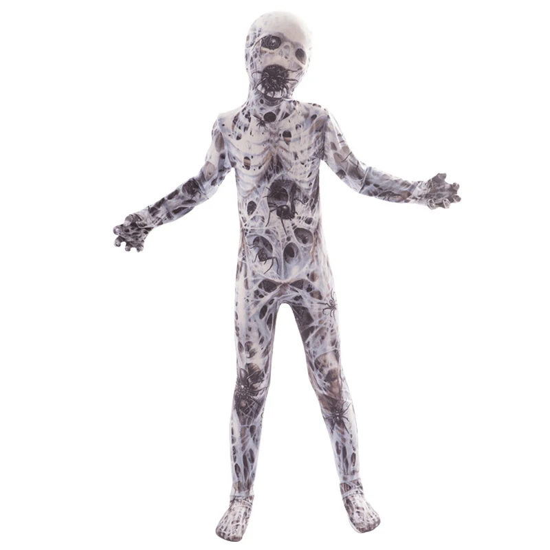 Spider Onesies Костюмы на хеллоуин для детей, костюм для мальчиков и девочек с изображением зомби, костюм монстра - Цвет: Spider Onesies