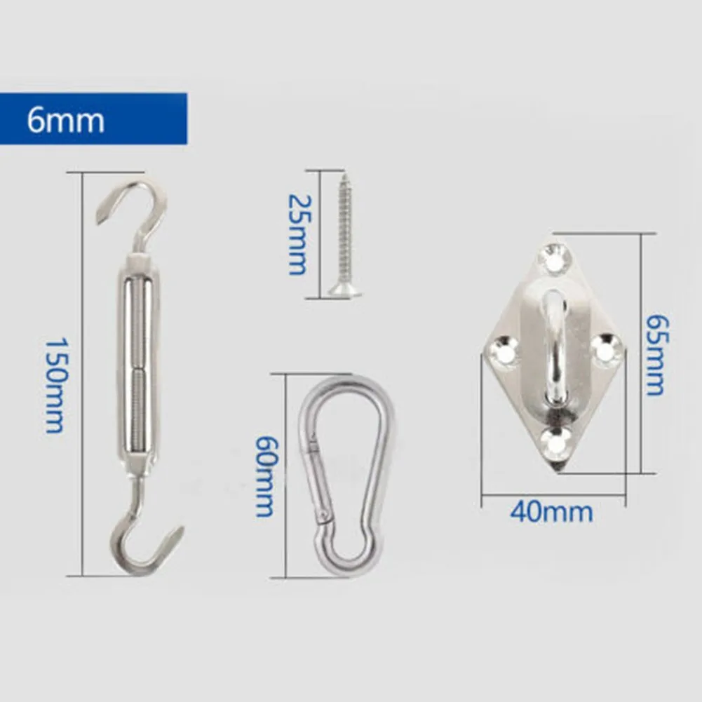 

24 Pieces/set 304 Stainless Steel Diamond-shaped Buckle Screw Buckle Tent Mat Carabiner Tensioner Sunshade Awning Accessories
