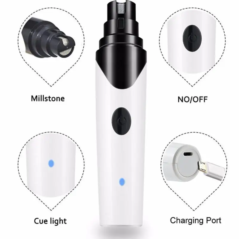

USB Charging Pet Nail Clipper Cat Electric Nail Scissors Dog Nail Grooming Trimming Tool Pet Profession Beauty Cleaning Supplies