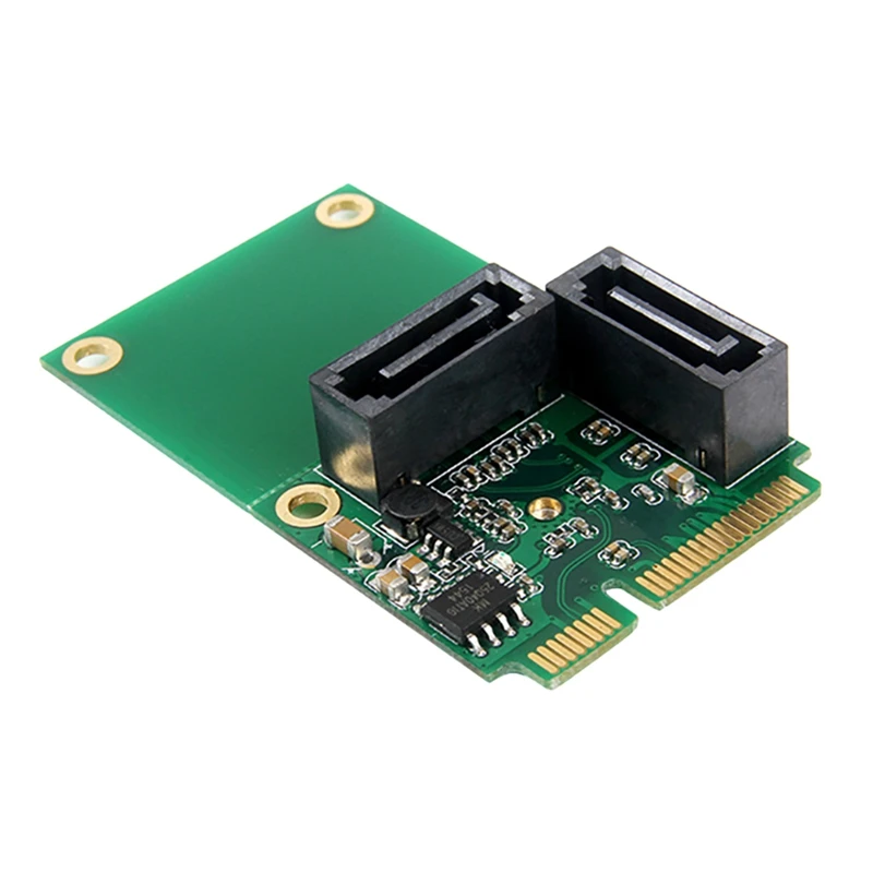 

Mini PCI-E to SATA3 Expansion Card Pci Express to 2-Port SATA3.0 Hard Drive Expansion Card with SATA Cable